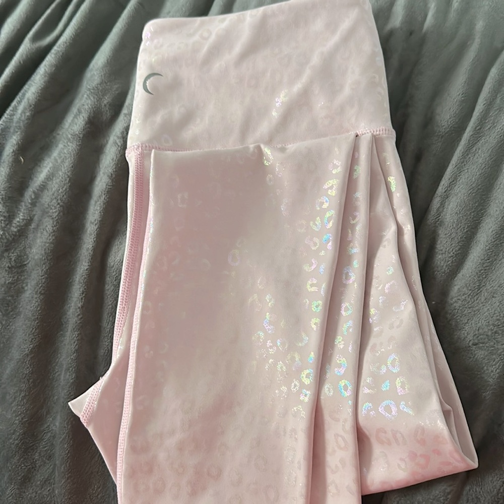 Zyia Pink unicorn leopard metallic light and tight